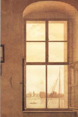 Caspar David Friedrich View of the Artist's Studio Right Window (mk10) china oil painting image